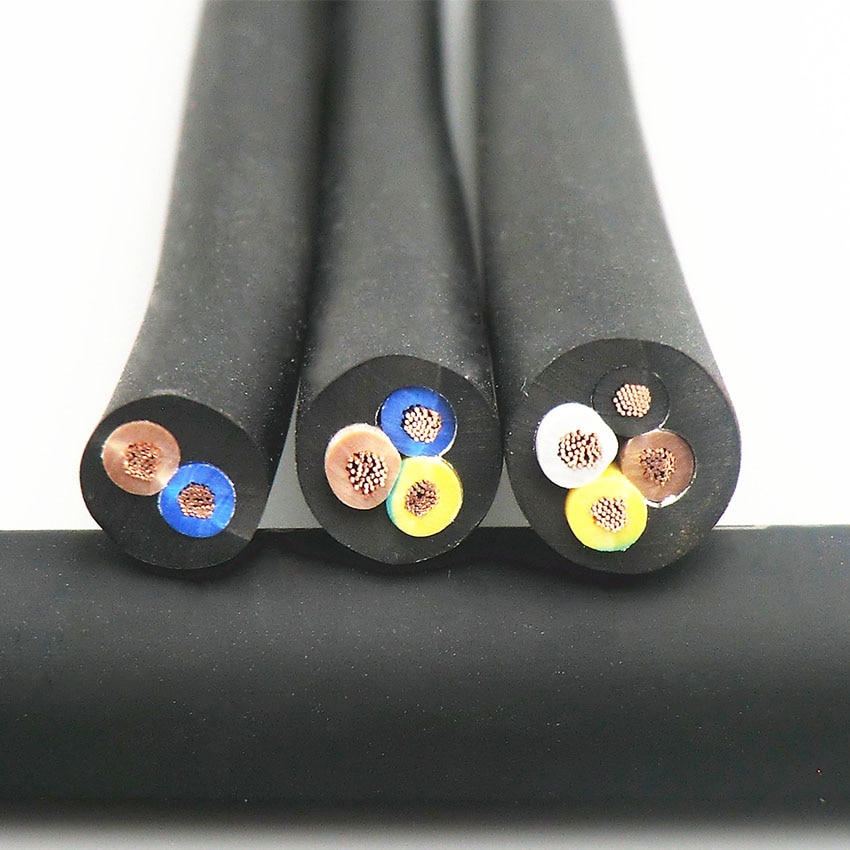 Zachte Rubberen Kabel 2 core 0.75, 1, 1.5mm ² met Weerstand Tegen Olie Slijtage en Verwering Flexibele Rubber Draad Medium Type YZW 5m