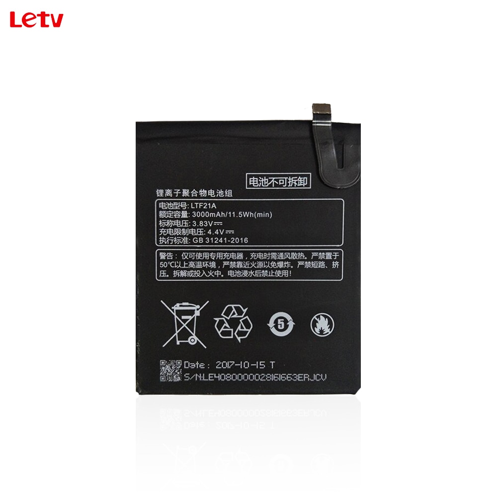 Bateria interna compatível do smartphone para letv leeco le 2/le 2 pro x620 (3.8v, 3000 mah, ltf21a)