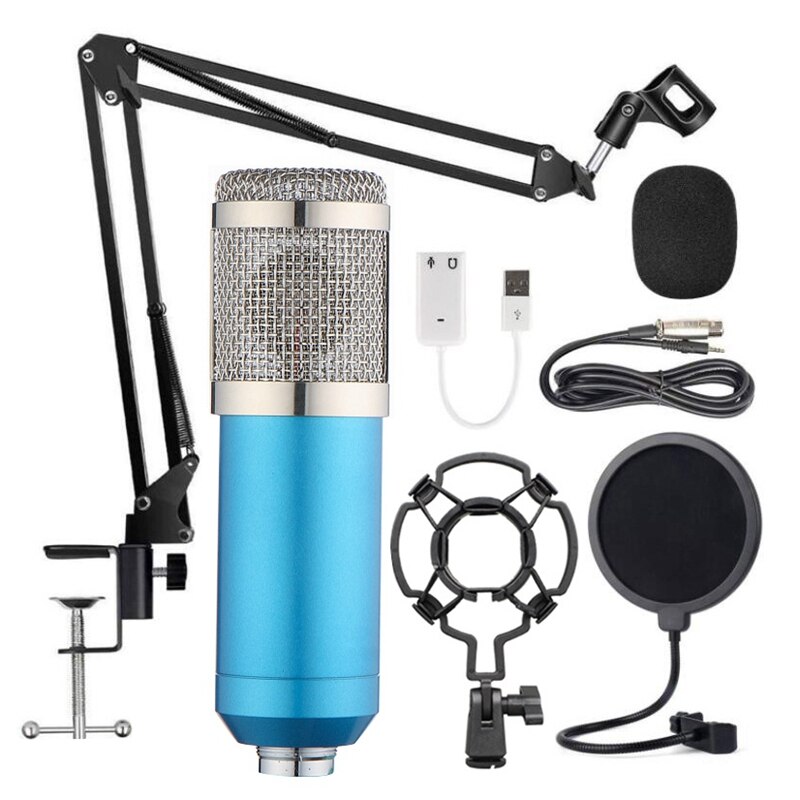 Kit de Microphone suspendu de BM-800, enregistrement en direct: Blue