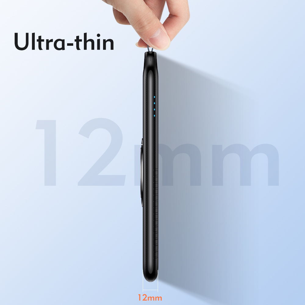 Bezprzewodowa ładowarka 4000mAh moc Bank dla iPhone 11 XS Max Samsung moc Bank rodzaj-c ładowarka USB bezprzewodowy zewnętrzny Bank baterii