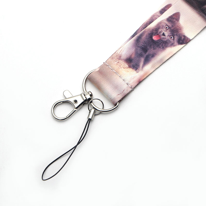 ER318 Leuke Kat Lanyards Id Badge Houder Id Card Pass Gym Telefoon Usb Badge Houder Hang Rope Lariat lanyard Keys