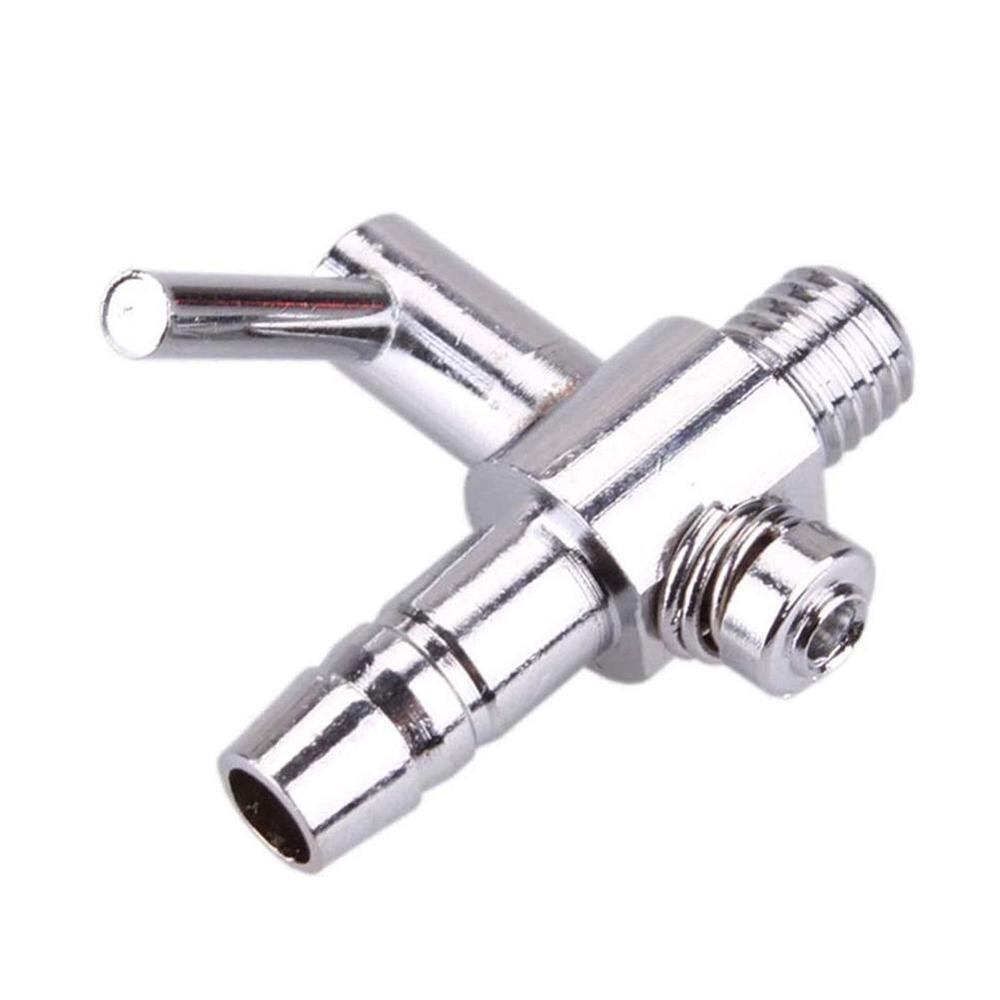 1PC airflow distributor lever control valve fish tank oxygen tube stainless steel dispenser aquarium gas volume control valve: Default Title