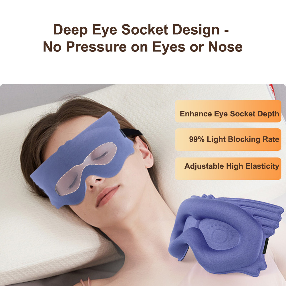 3D Slaapmasker Verduisterend Slapen Oogmasker Ogen Cover Reizen Slaapmasker Draagbare Blockout Licht Slaapmasker Ademende vulling