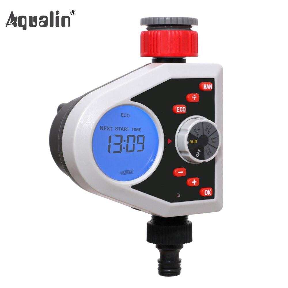 LCD Display Garden Automatic Watering Timer Digital Electronic Solenoid Valve Sprinkler Timer Irrigation Controller System#21077