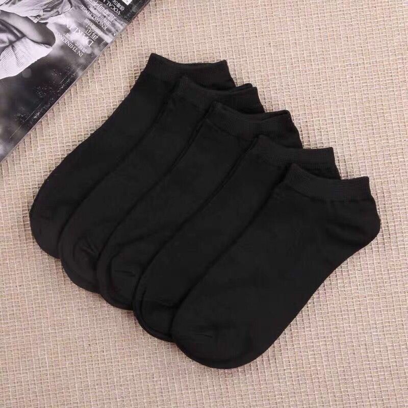 10 Pairs/lot Men Socks Cotton Large Size 8-11 Casual Breathable Boat Sock Short Men Socks Summer Male Sock: 10 Pairs Black