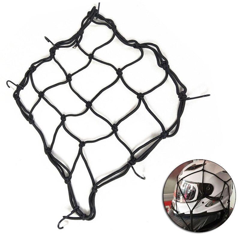 Filet de réservoir de carburant noir pour 1pc motos, porte-casques, rangement de bagages 30 x 30cm