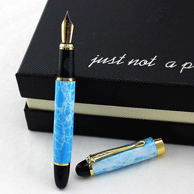 Luxury Metal Iraurita Fountain Pen 0.5mm Nib Sky blue Ink Pens Writing Stationery for School Student Office