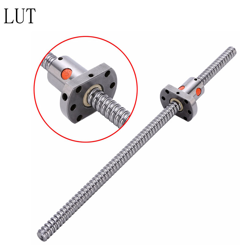 Tornillo de bola de rodillo frío con husillo de bolas, SFU1204, 150, 200, 250, 300, 350, 400, 450, 500, 550, 600, 650, 1204mm,