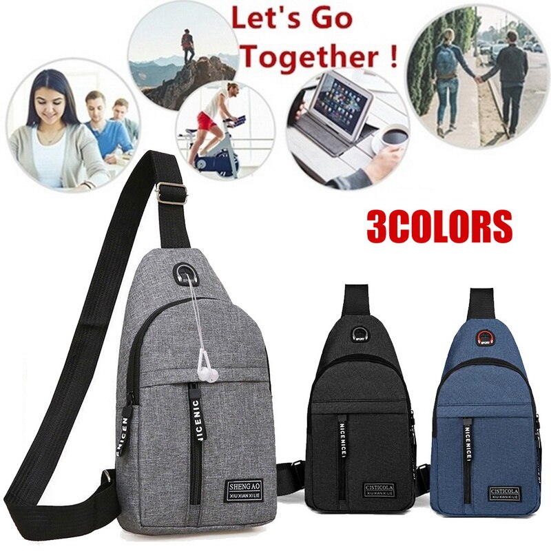 Mannen Schoudertassen Usb Opladen Crossbody Tas Mannelijke Anti Diefstal Borst Tas Toevallige Reizen Messengers Bag Crossbody tas