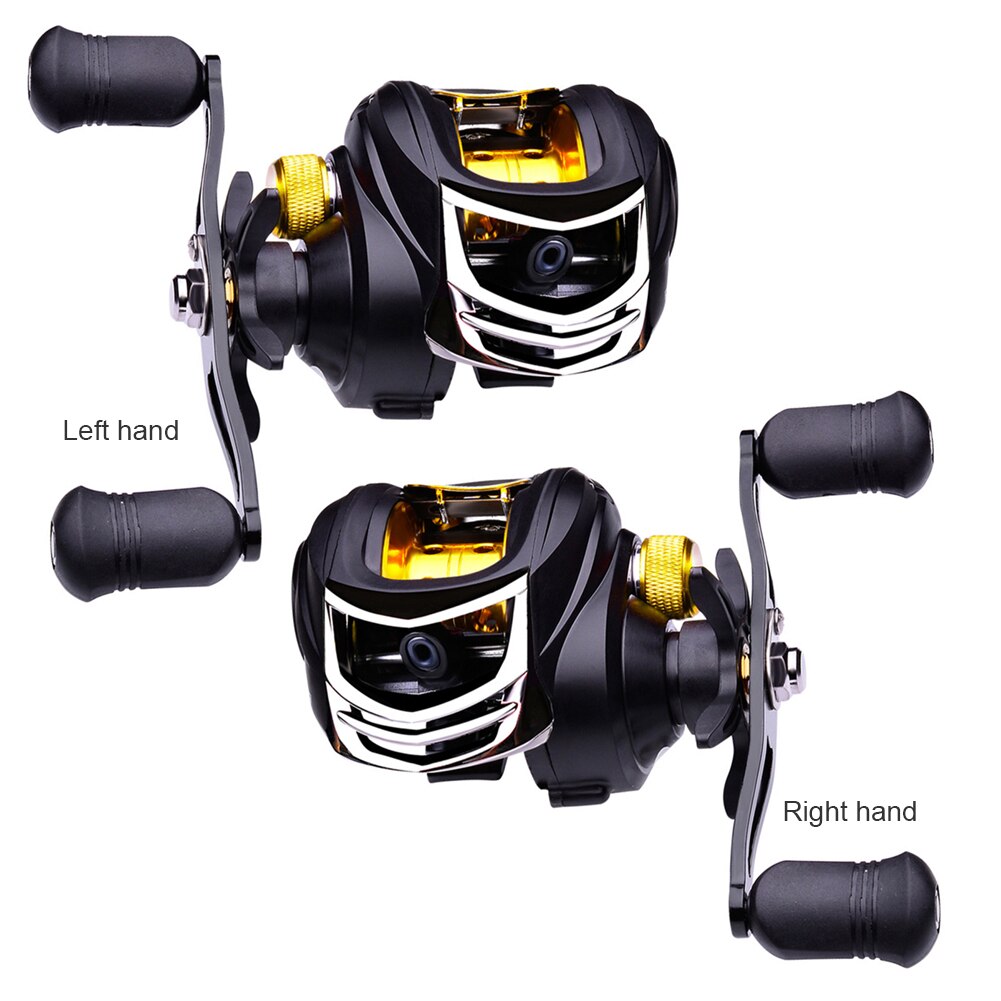 Moulinet de pêche 7.2:1 Baitcasting roue ligne bobine longue coulée moulinets pêche en eau douce attirail résistance à la Compression en plein air