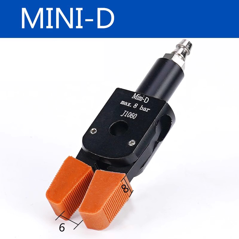 Pneumatic Clamp Manipulator MINI Gripper with Anti Slip Rubber Pad for Injection Molding Grab Water Spout Clip Robot Arm Fixture: Dark Green