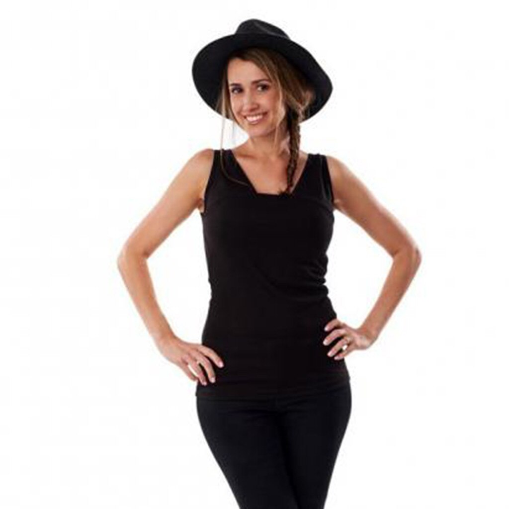 Blusa de maternidad , camiseta sin mangas con bolsillo para mamá canguro para mujer, blusa para lactancia materna