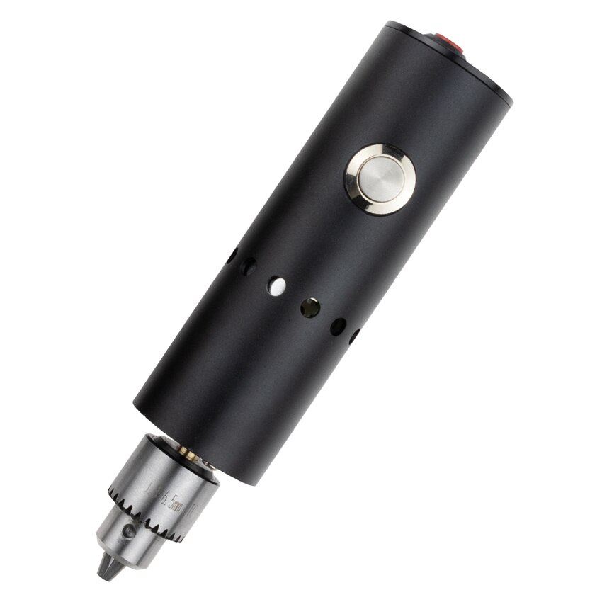 Elektrische Mini Bohrer 0,3-6,5mm 3V-24V rotierend Werkzeug Bausatz Variable Geschwindigkeit mit Selbst-schloss Schalter, kühlung Löcher, für Schleifen, Schneiden