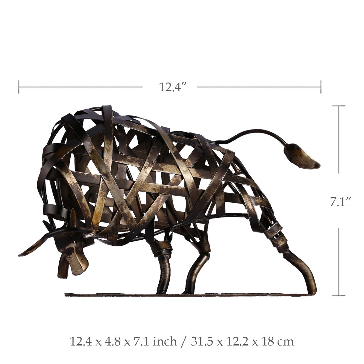 TOOARTS – Sculpture en métal, modèle de girafe tressée, respectueux de l&#39;environnement, Articles de décoration pour la maison, artisanat, bon: 1