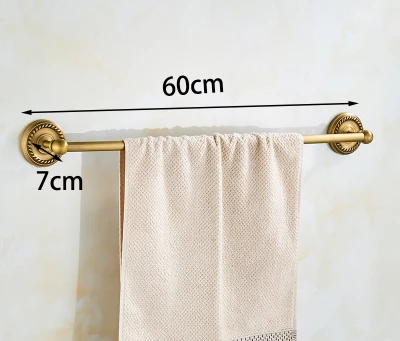 Brass Bathroom Accessories Antique Bath Towel Set Towel Ring Carved Toilet Paper Holder Towel Bar Bathroom Hardware Set: Navy Blue