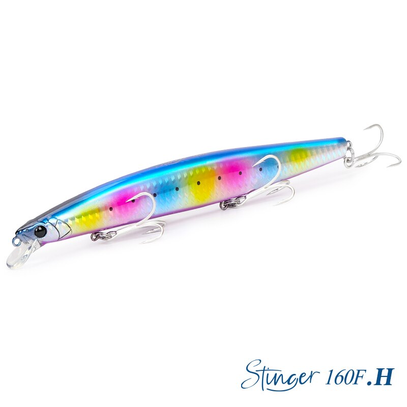 Tsurinoya 160F Drijvende Minnow Vissen Lokken Stinger 163Mm 31G Lange Casting Kunstmatige Zeebaars Saltwater Grote Harde Aas: Sky Blue