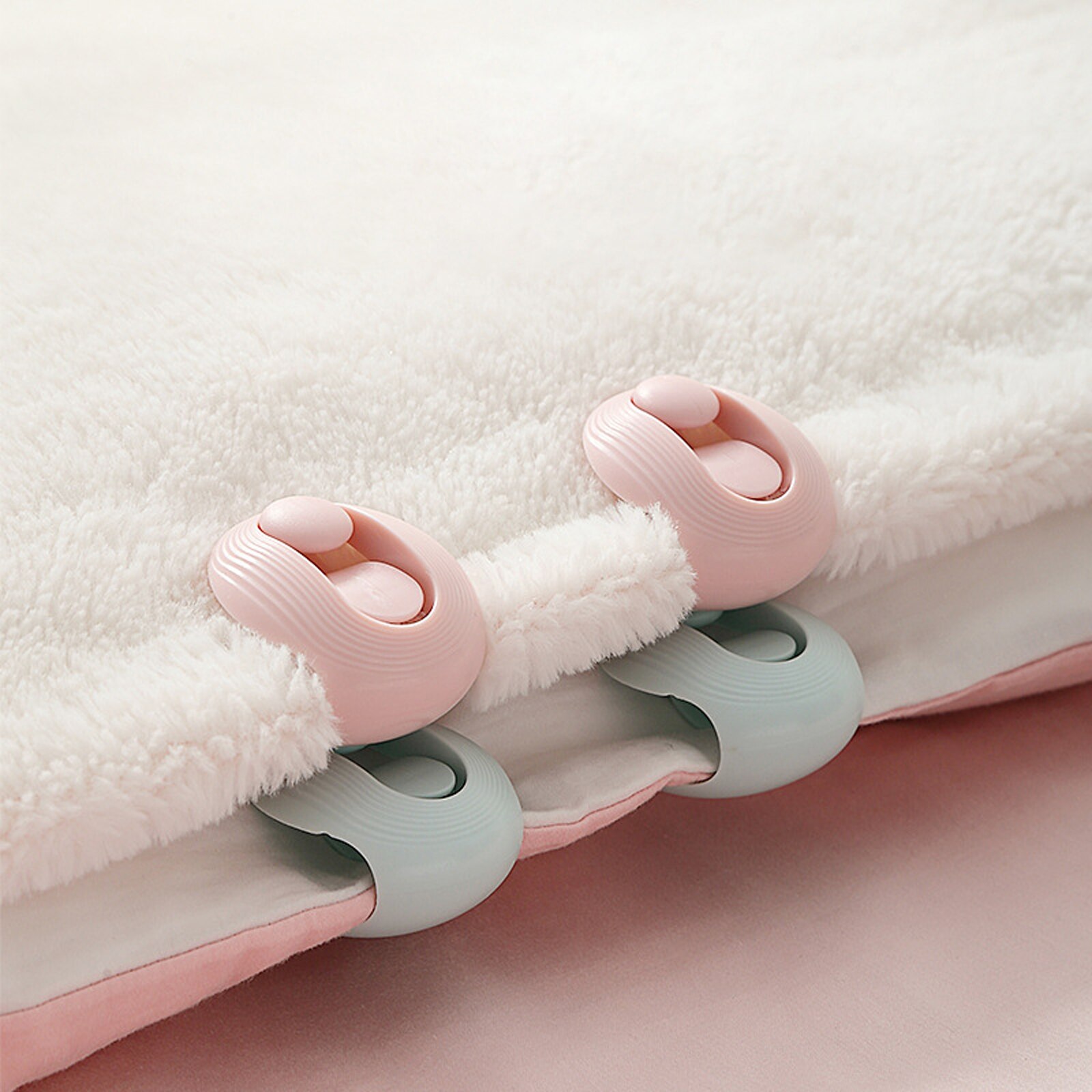 Quilt Bevestigingsclip Mini Anti-Slip Huishoudelijke Bed Sheet Fasteners Plastic Fixator Voor Quilt Dusty Roze/Mint Green/Wit