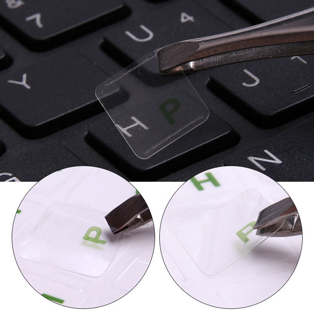 Neue Russische Buchstaben Tastatur Aufkleber Abdeckung Klar transparent PVC Selbst-Klebstoff Mehrfarbig Wasserdichte Schutz Laptop Accessori