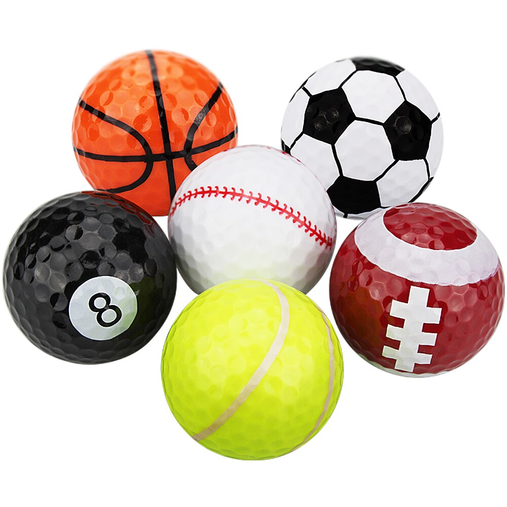 6pcs Golf Balls Practice Balls Colored Dual-Layer Practice Golf Ball ...