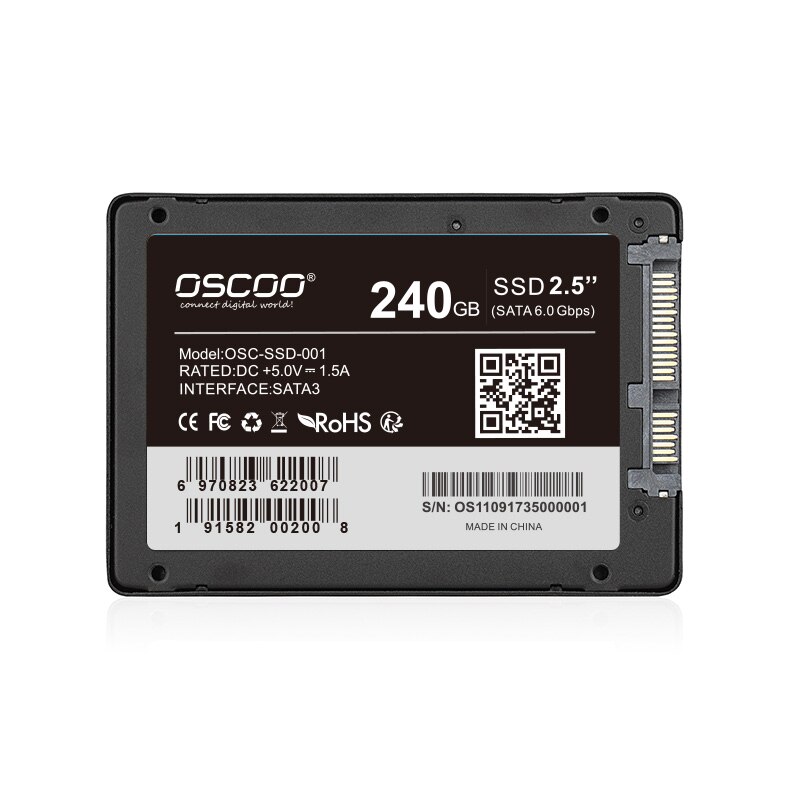 oscoo brand 2.5 inches Sata 3 SSD 120GB 240GB from China Shenzhen factory