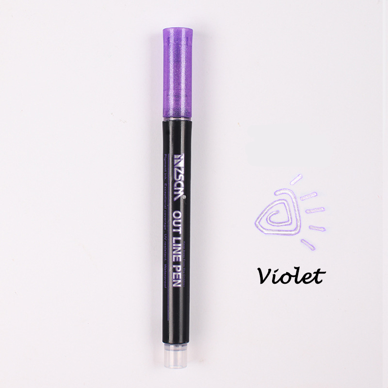 Metallic Marker Pen Metal Waterproof Permanent Marker Drawing Painting DIY Photo Album Scrapbooking Crafts Card Making 1PC