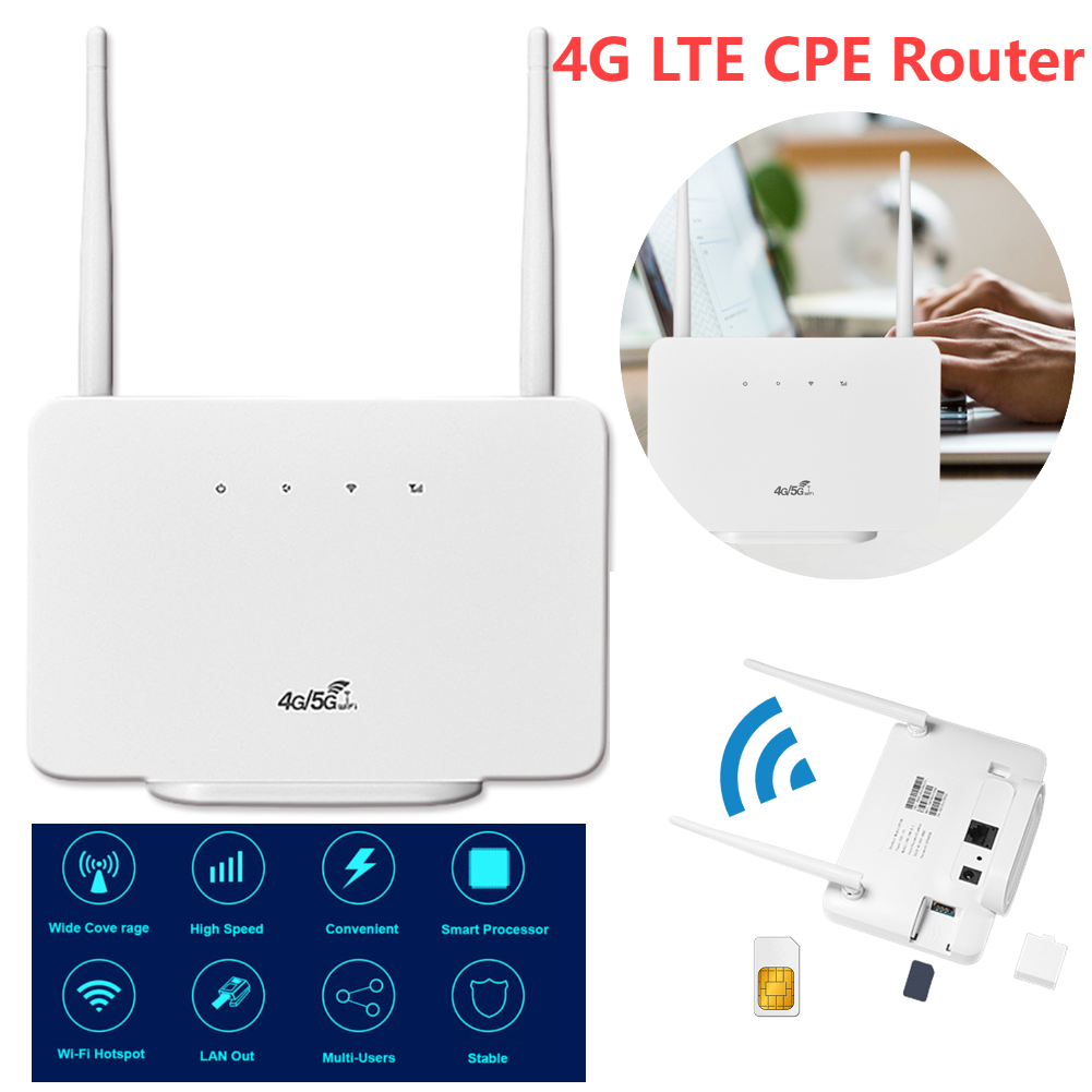 300 mbps 4g routery modem bezprzewodowy 4g lte cpe router modem antena zewnętrzna z gniazdem na kartę sim połączenie internetowe router wi-fi (ue)