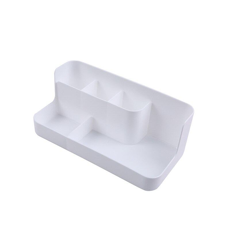Plastic Storage Box Makeup Organizer Box Jewelry Container Make Up Case Cosmetic Office Boxes Make Up Container Boxes Bathroom: White