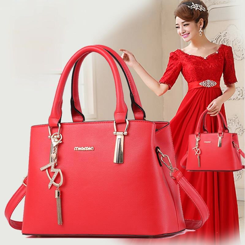 Top-handle Bags Women's Handbag Atmosphere Women's All-match Messenger Bag Casual Women's Leather Handbag