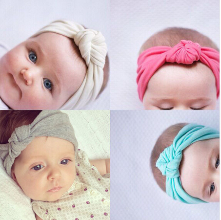 Baby Krawatte Knoten Stirnband Gestrickte Baumwolle Kinder Mädchen elastische haar bands Turban bögen für mädchen Stirnbänder Sommer bandeau bebe