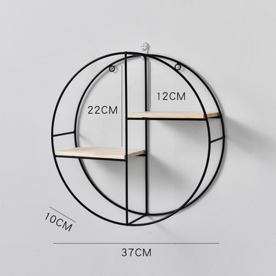 Wooden Gold Storage Racks Hanging Decor Storage Box Flower Pot House Storage Rack Wall Book Figurines Display Crafts Shelves: 9