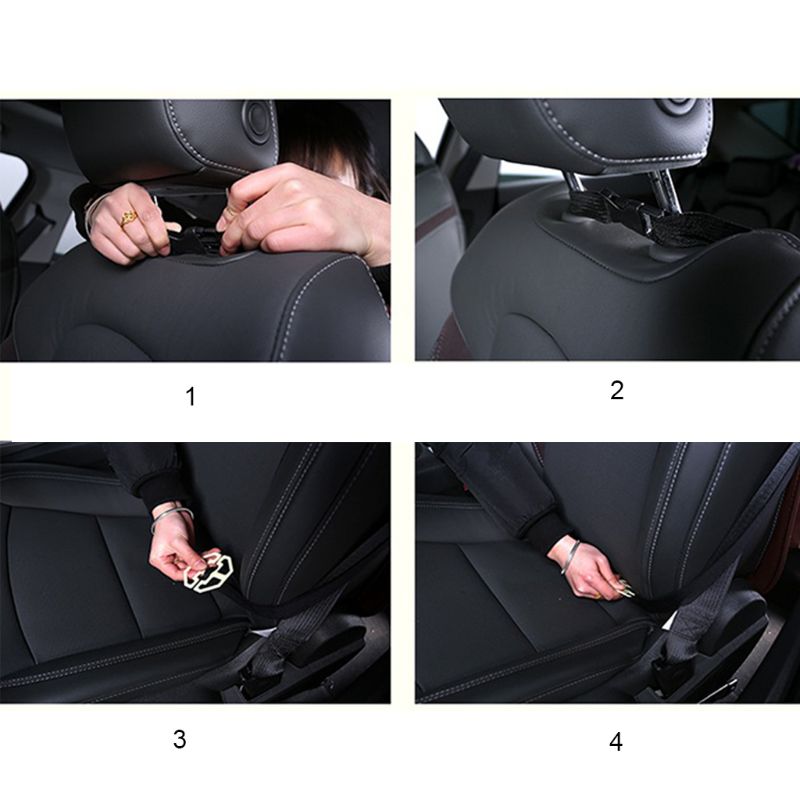 Car Seat Storage Hanging Bag Leather Belt Tray Folding Folding Plate Car Seat Bag F3ME