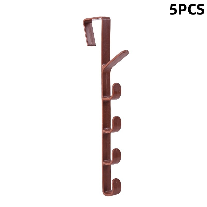 1/5/10 stuks achter de deur kapstok hanger achter de deur kast kledingkast slaapzaal deur haak opbergrek: Light Grey