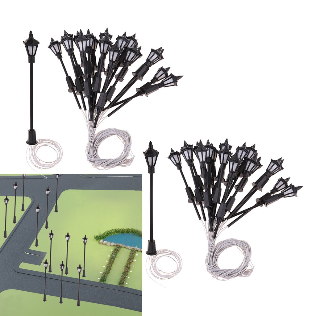 40x Model Miniature Street Lights HO OO Scale LEDs Garden Lights 1:100