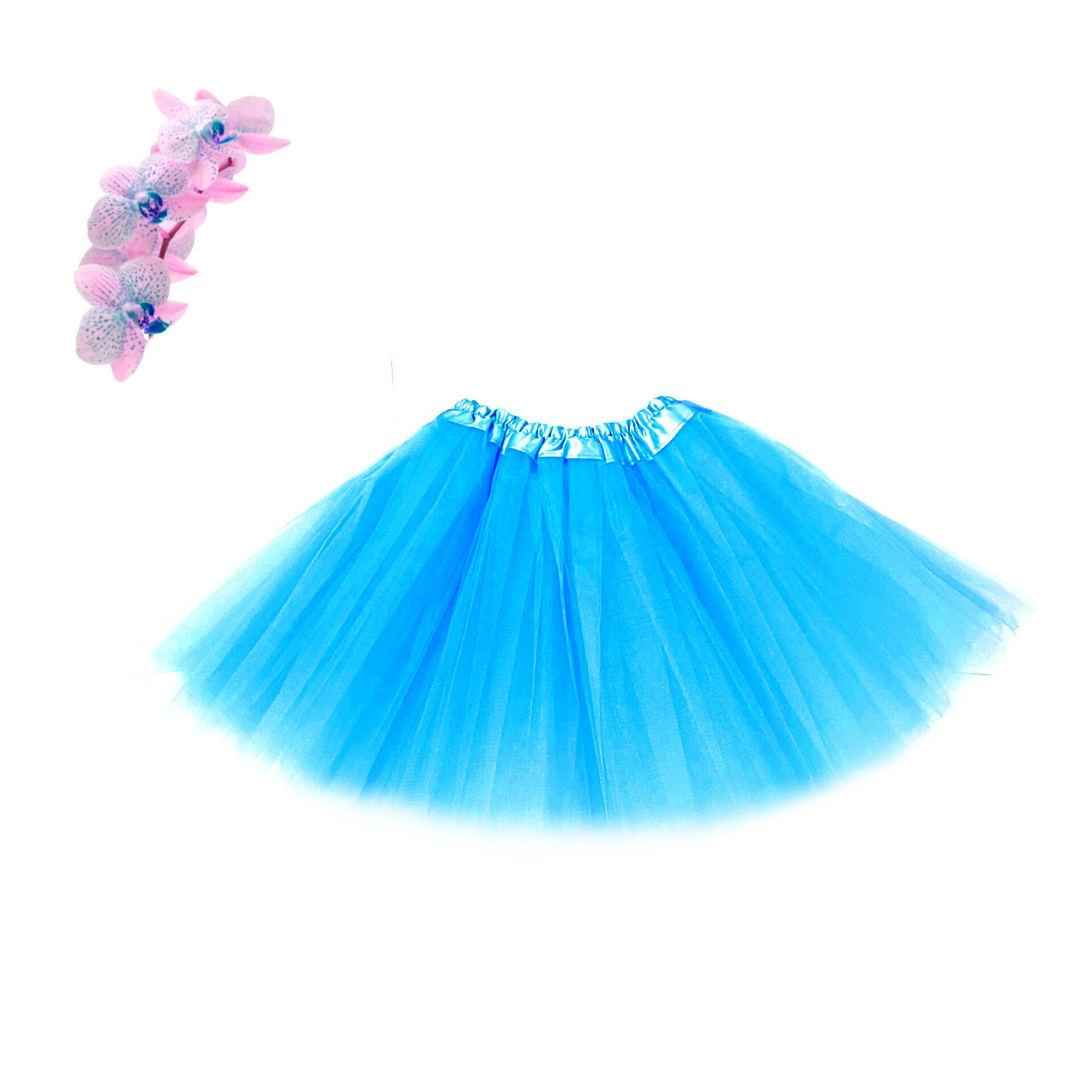 Falda Tutus para niñas o mejer, tutú de 30cm o 40cm con 3 capas de tul, Carnaval de Cadiz,Cumpleaños,Disfraz,Baile,Ballet,Pricesa,Celebraciones,Danza,Cosplay,Carnaval,Halloween: Azul cielo / 30cm