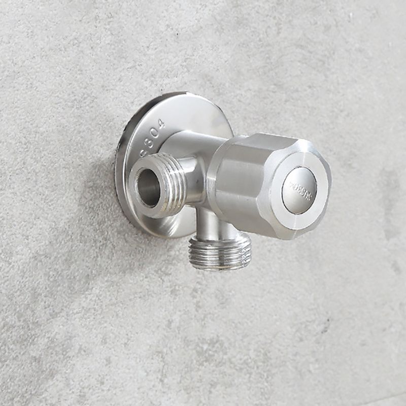 Dual Compression Outlet Angle Stop Valve, Plumbing Fitting, Quarter Turn, Single Handle, Water Valve Shut Off 1/2 inch