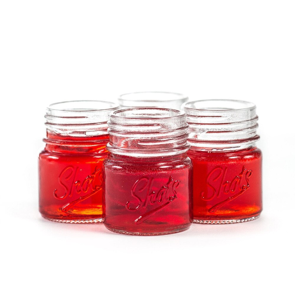 Mini bocaux de maçon transparents de 2oz | En verre à shot de nouveauté, USD45.60 pour 24 pièces/chaque USD1.90