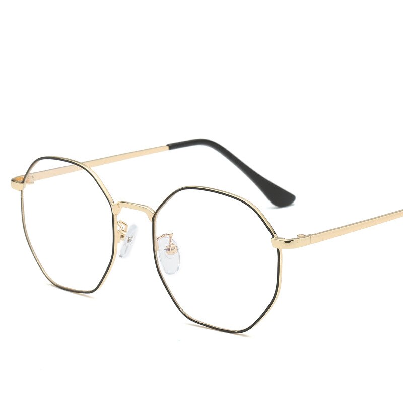 Polygon Blue Light Blocking Computer Glasses Retro Rimless Video Eyeglasses Reduce Eye Strain Anti Glare Clear Lens Men Women: 2