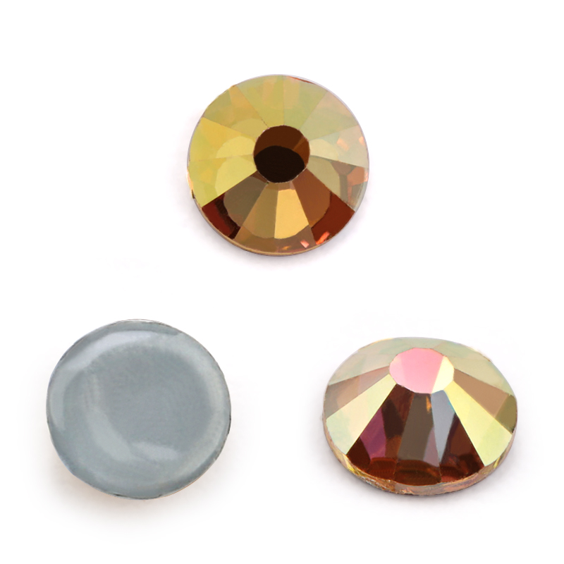 Metal Sunlight Hotfix Rhinestones for Clothes Flatback Crystal Fix Stones Strass Glitters for Fabric DIY decoration