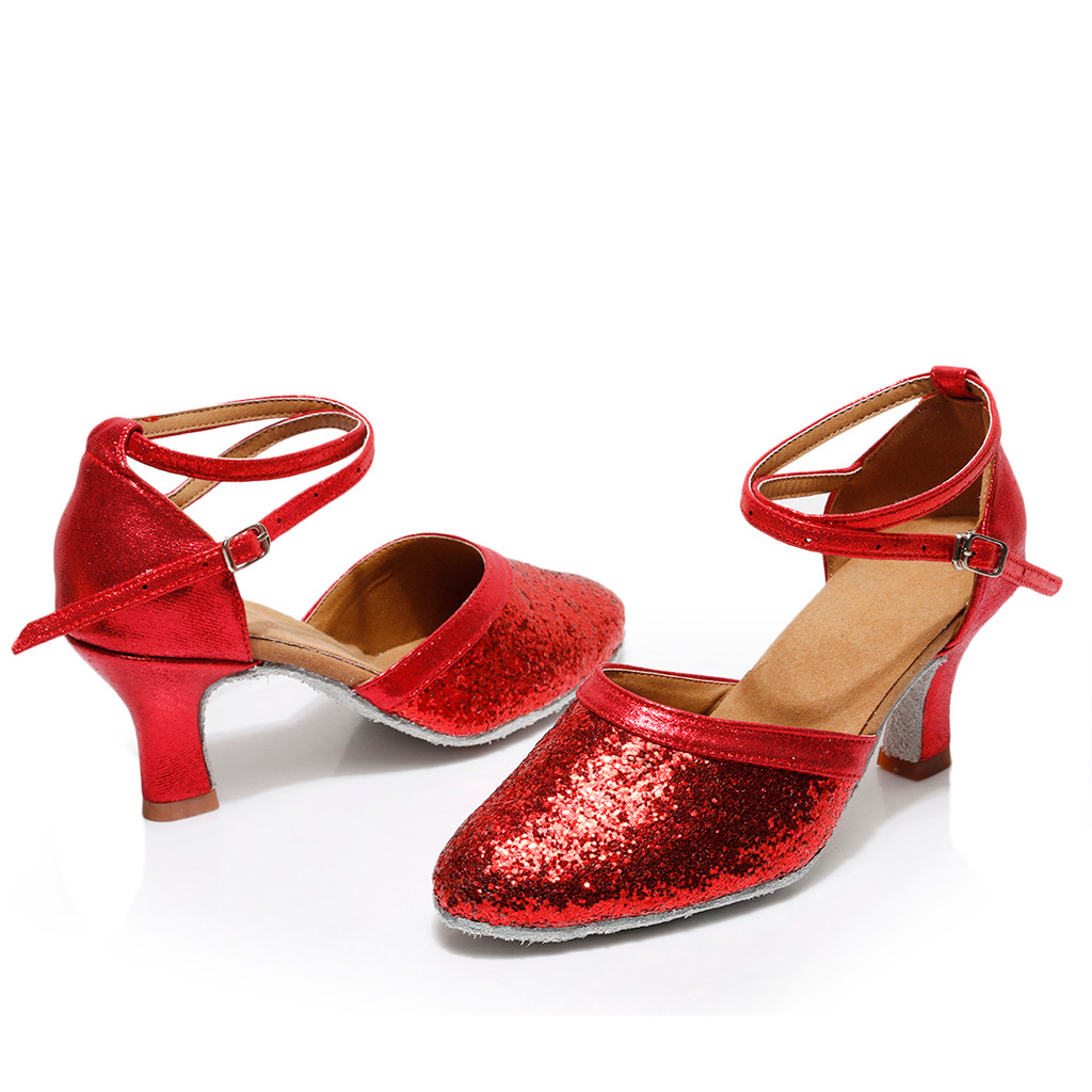 Womens Waltz Modern Shoes Ballroom Latin Soft Bottom Sandals high heels sandals women gold sapato feminino festa#G10