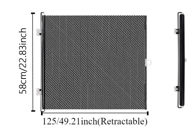 Retractable Dog Gate Mesh Safety Barrier for Indoor Use No Drilling Pet Isolation Fence for Small Dogs Doorway Hallway Stairs: Red