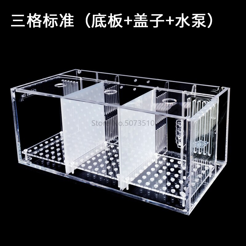 Betta Fish Tank Guppies Breeding Hatching Isolation Box Acrylic Special Group Row Cylinder Live Desktop Ecological Creativity: Blue
