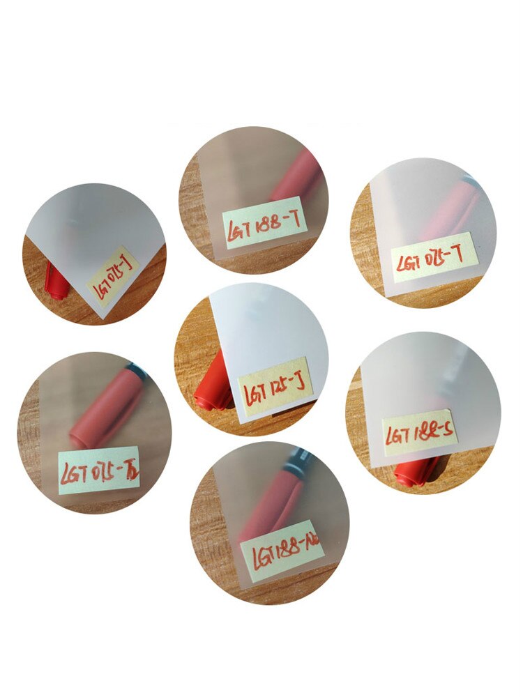 Lysboks homogeniserende film, fladskærms lys / led diffus film, ensartet lys pet film, lys guide film 300mm*210mm