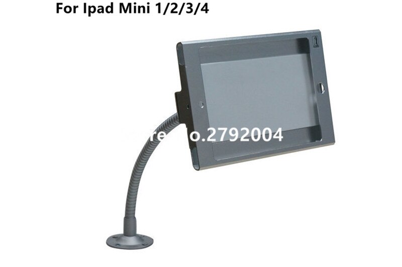 for iPad mini 1/2/3/4 anti-theft wall mount with flexible gooseneck arm safety mounting table for menu order display