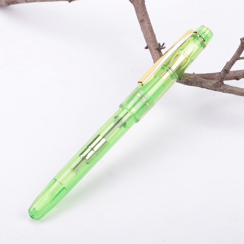 Clear Transparent Fountain Pen 0.5/0.38mm Nib Writing Calligraphy Ink Pen Student Stationery School Office Supplies: Color 3 / 0.5mm