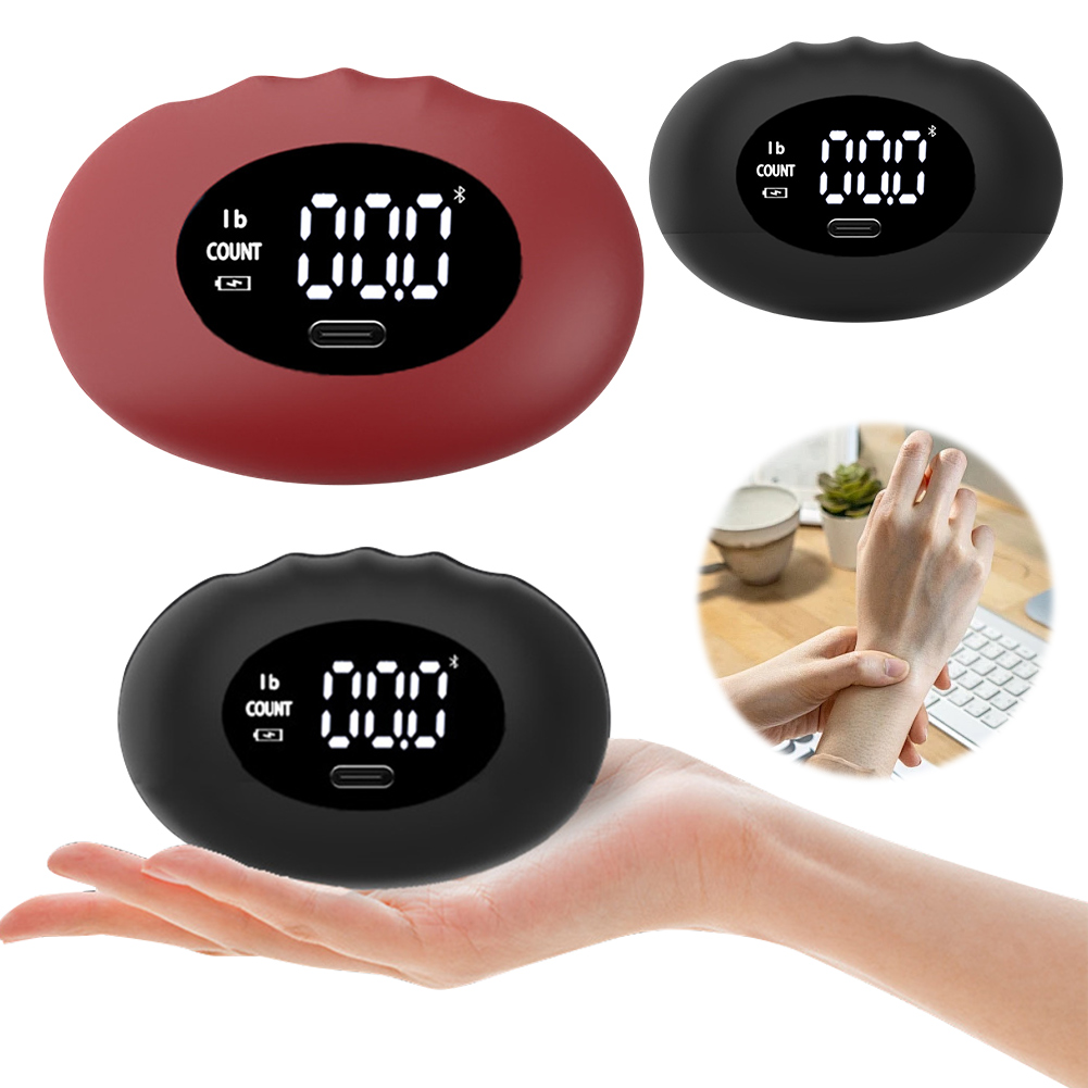 Grip Strength Tester Oplaadbare digitale gripsterkte Trainer Siliconen handgreepversterker 396.8Lbs voor krachttraining