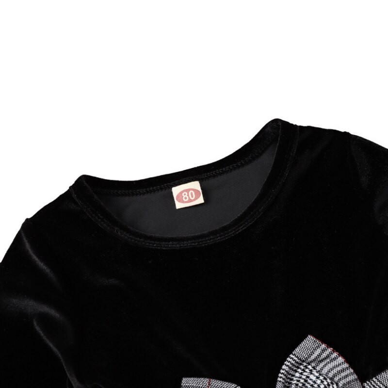 Spring Baby Clothes Sweet Dresses For Girls Baby Girl Black Long Sleeve Dresses Toddler Infant Princess Dress Clothing