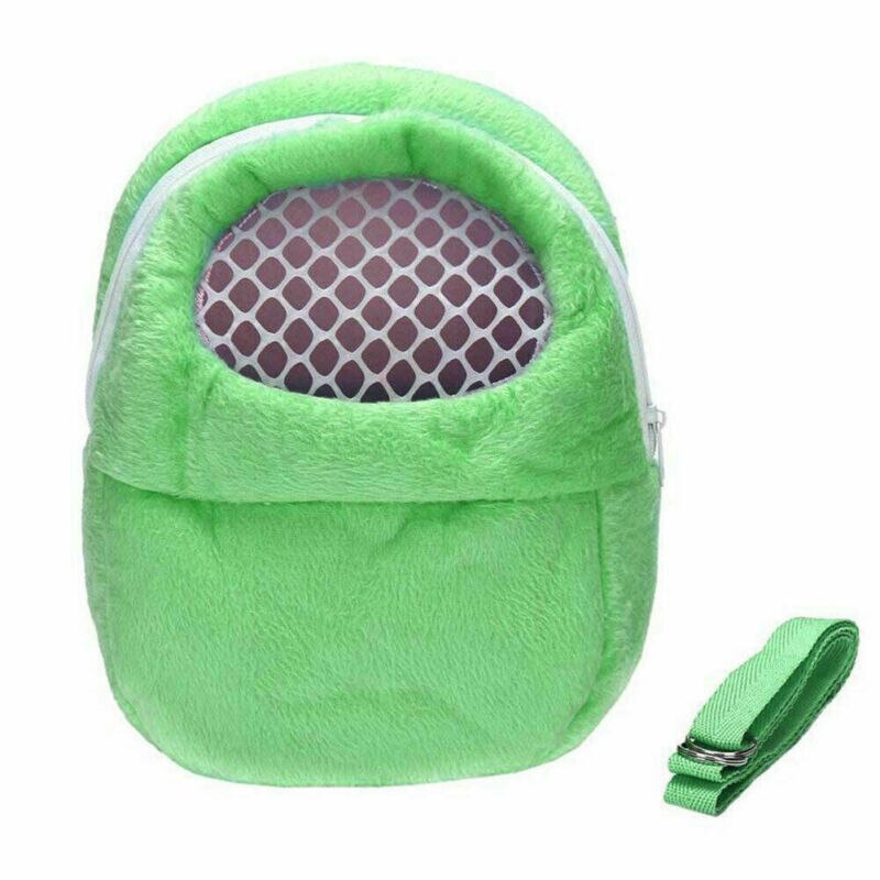 Mochila portátil de viaje para mascotas, bolsa de mano de malla transpirable con forma de ardilla, jaula de portador de red para hámster