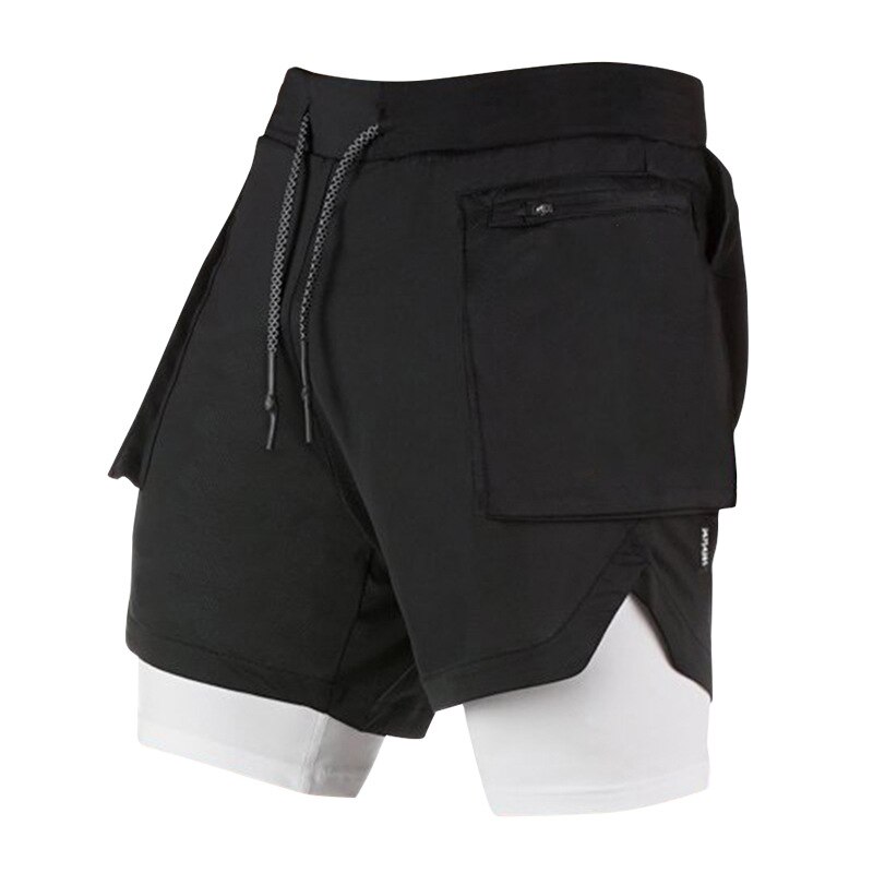 Telefoon-Pocket Running Shorts Mannen 2 In 1 Gym Shorts Mannen Camouflage Sport Fitness Shorts Workout Training Tennis korte Broek