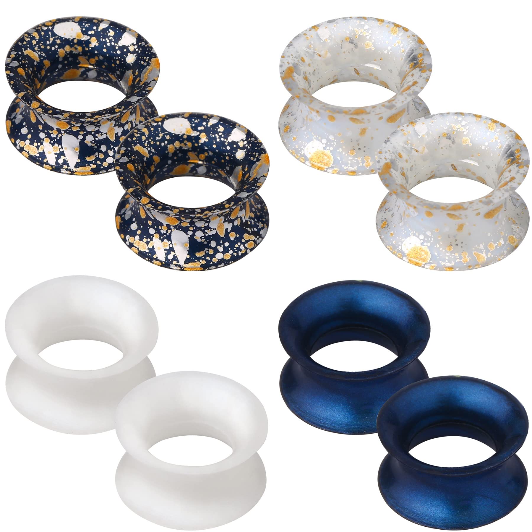2PCS Soft Silicone Ear Gauges Flexible Ear Skin Tunnels Earlets Plugs Stretcher Expander Set Ear Piercing Jewelry 3-25mm