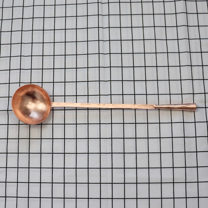 Thickened copper large spoon Pure copper spoon Long handle copper shovel Fried vegetable copper spoon wooden spoons for cooking